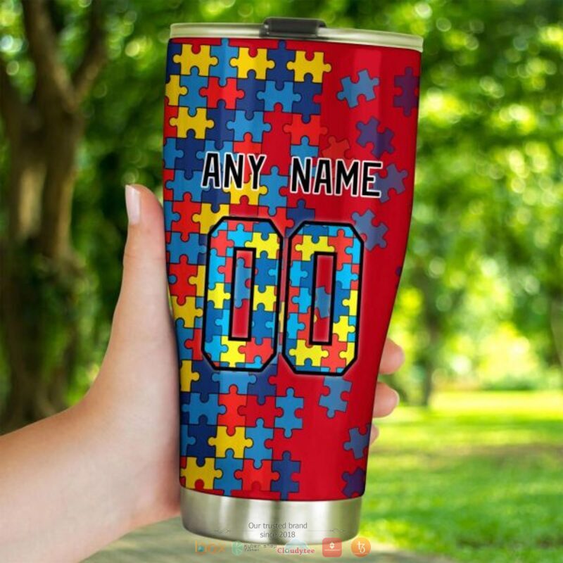 Personalized Detroit Red Wings Autism Awareness Tumbler 4 Personalized Detroit Red Wings Autism Awareness Tumbler 1 2 3