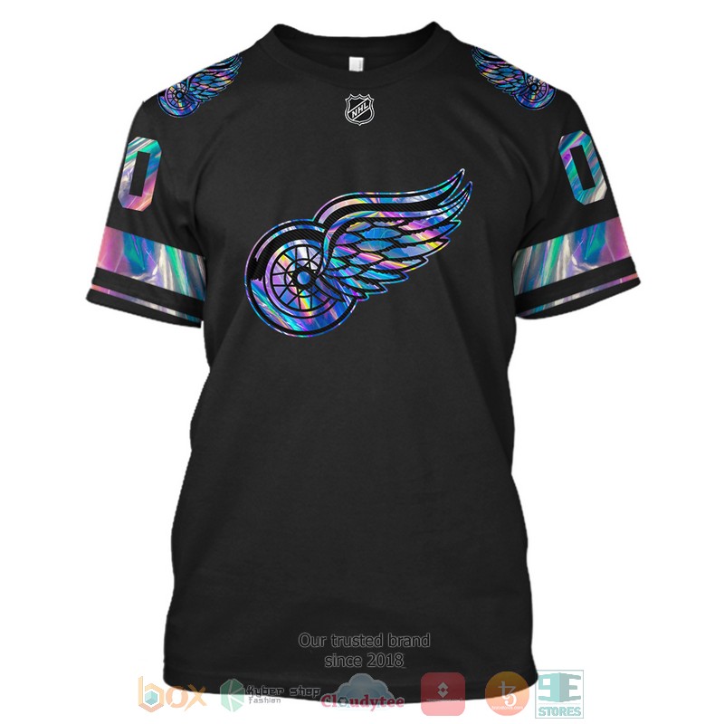 Detroit Red Wings NHL custom Personalized black 3D hoodie, shirt 7 Personalized Detroit Red Wings NHL custom black 3D shirt hoodie 1 2 3 4 5 6