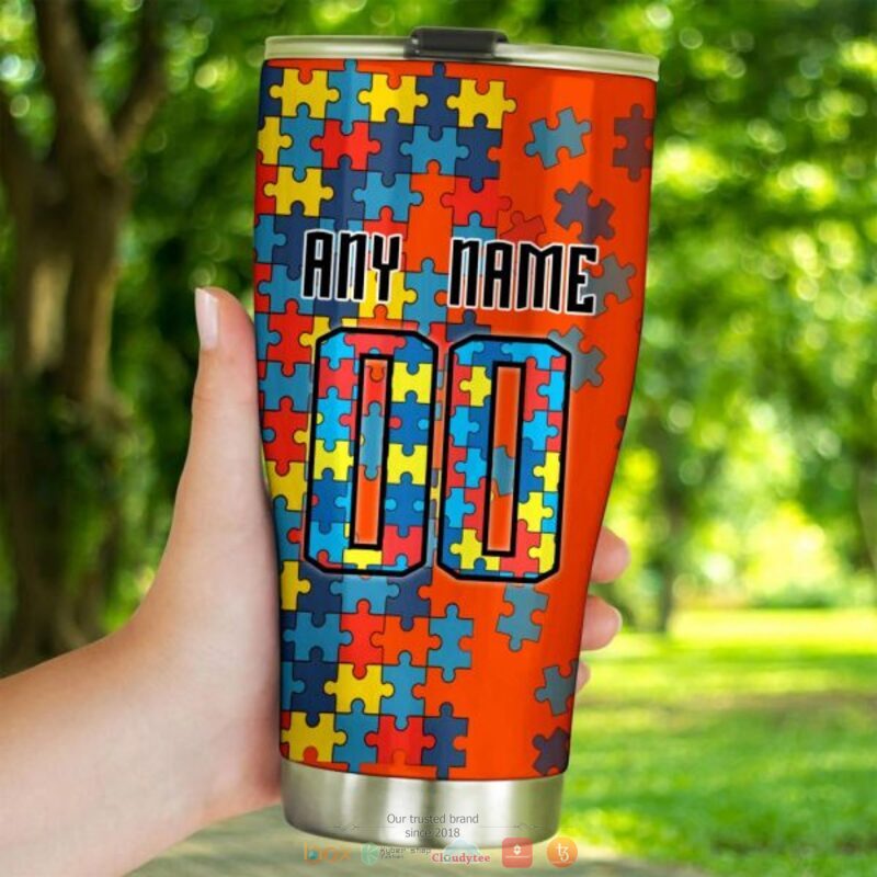 Personalized Edmonton Oilers Autism Awareness Tumbler 4 Personalized Edmonton Oilers Autism Awareness Tumbler 1 2 3