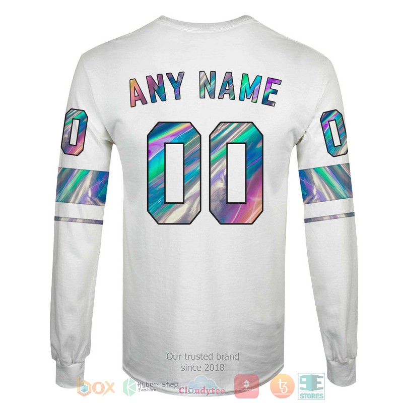 Personalized Edmonton Oilers NHL custom white 3D shirt hoodie 1 2 3 4 5