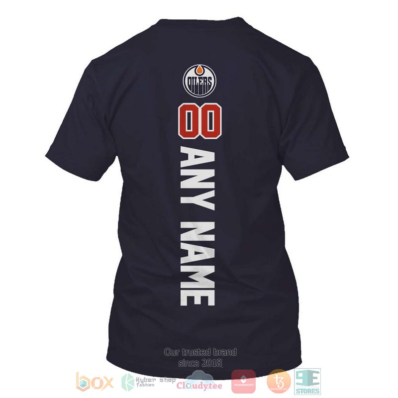 Personalized Edmonton Oilers NHL dark blue custom 3D shirt hoodie 1 2 3 4 5 6 7