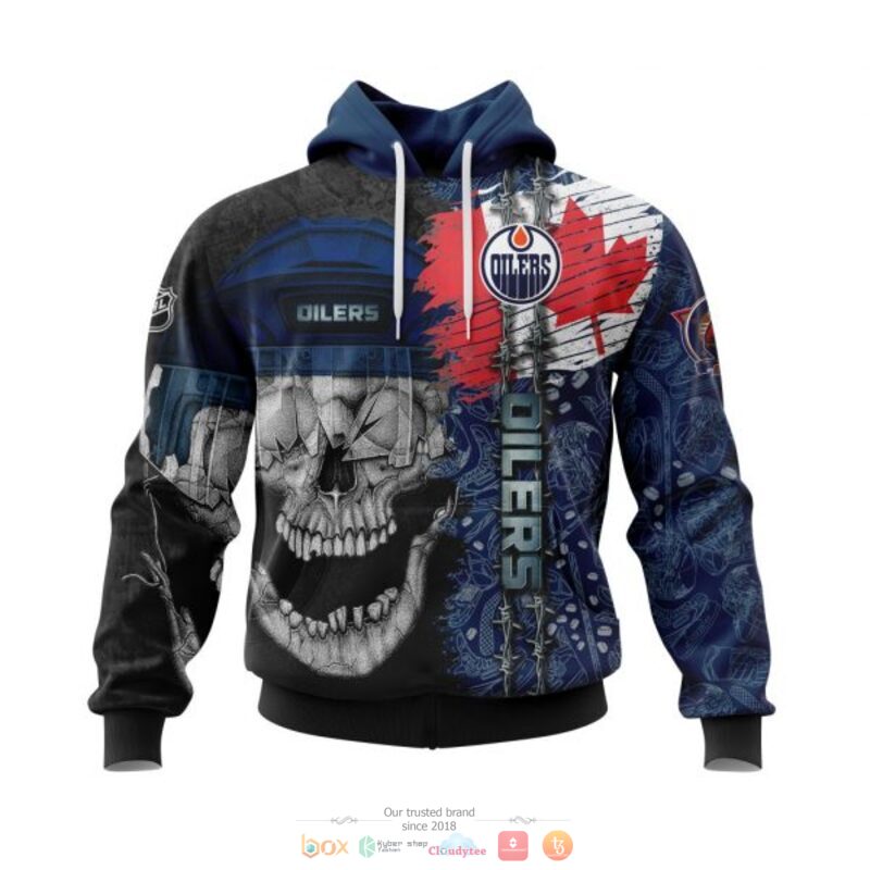 Personalized Edmonton Oilers Skull Concept 3d shirt hoodie