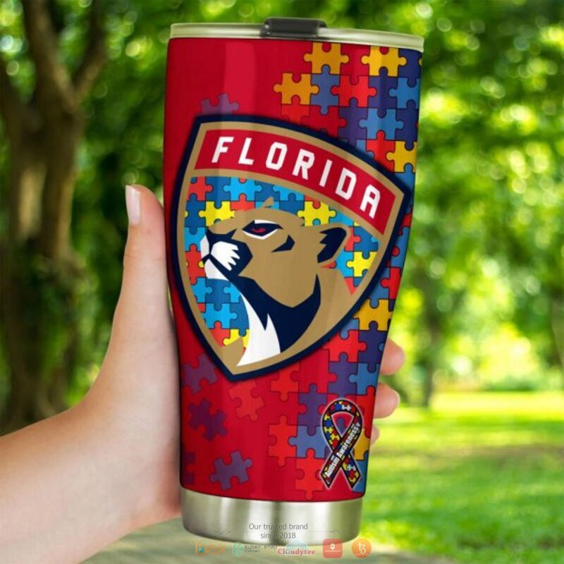 Personalized Florida Panthers Autism Awareness Tumbler 3 Personalized Florida Panthers Autism Awareness Tumbler 1 2