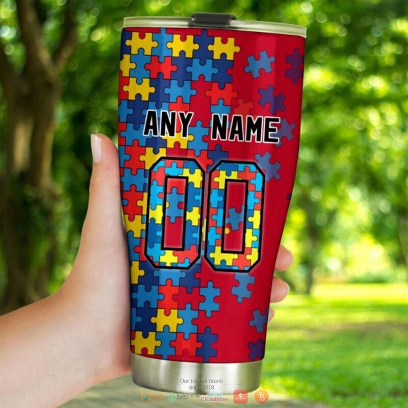 Personalized Florida Panthers Autism Awareness Tumbler 4 Personalized Florida Panthers Autism Awareness Tumbler 1 2 3