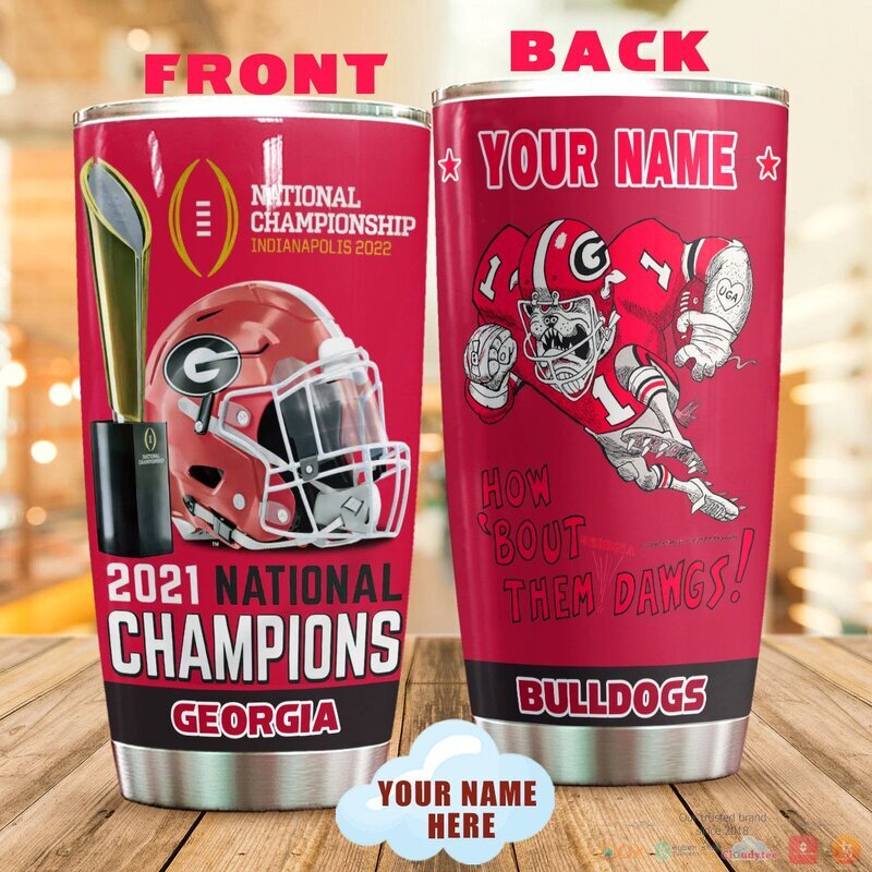 Personalized Georgia Bulldogs 2021 National Champions Custom Tumbler
