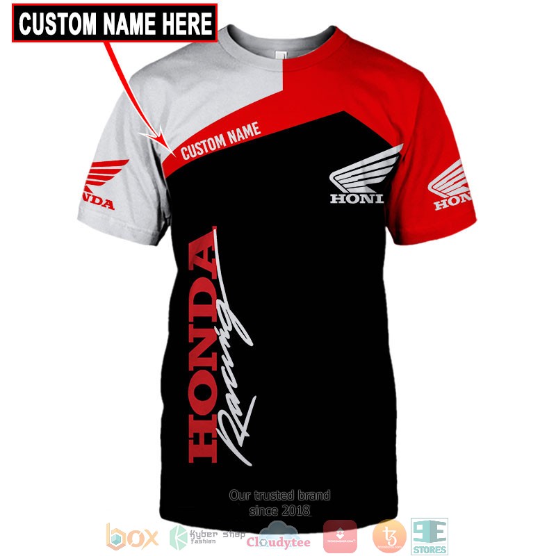 Personalized Honda Motor Racing 3d shirt hoodie 1 2 3 4 5 6 7 8 9
