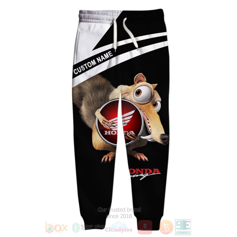 Personalized Honda Racing Scrat Ice Age custom 3D shirt hoodie 1 2 3 4