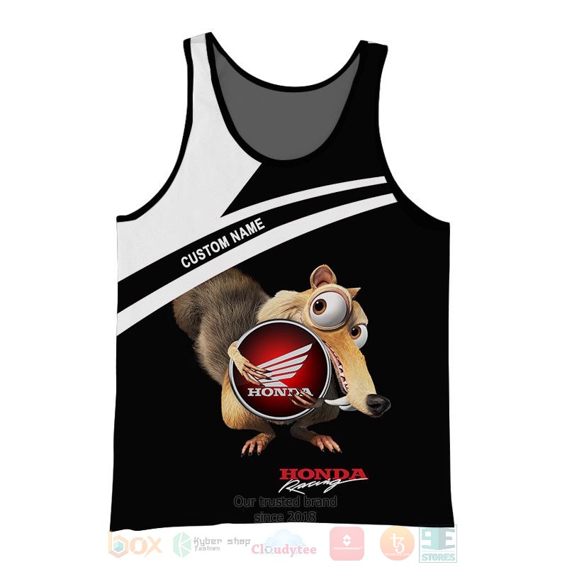 Personalized Honda Racing Scrat Ice Age custom 3D shirt hoodie 1 2 3 4 5 6 7 8 9 10 11 12 13 14 15 16 17 18 19 20 21 22