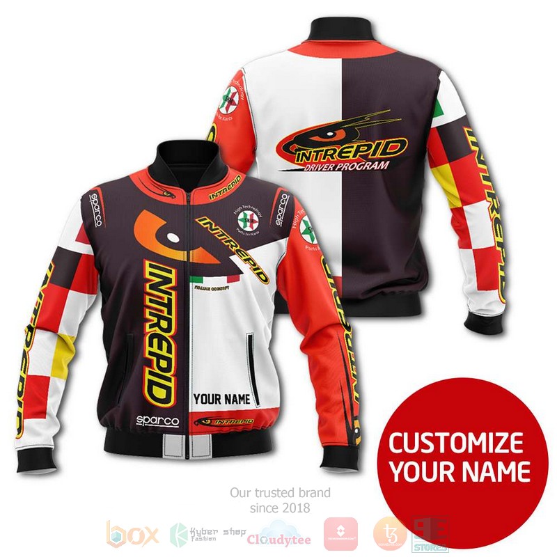 Personalized Intrepid Sparco custom Bomber Jacket