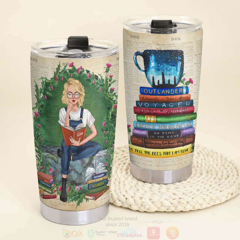 Personalized Just A Girl Who Loves Outlander Book Collection Tumbler