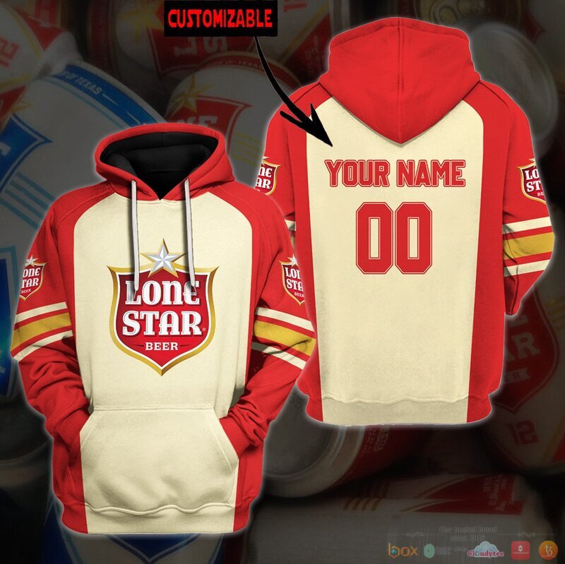 Personalized Lone Star beer custom 3d hoodie