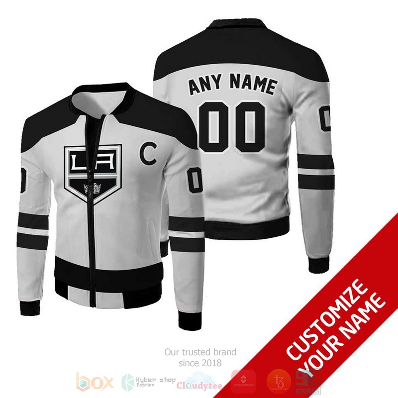 Personalized Los Angeles Kings NHL custom 3D Bomber Jacket 2 Personalized Los Angeles Kings NHL custom Bomber Jacket 1