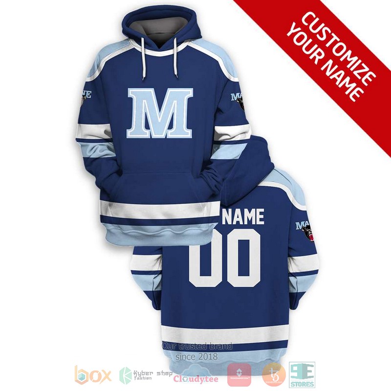 Personalized Maine Black Bears custom blue 3D shirt hoodie