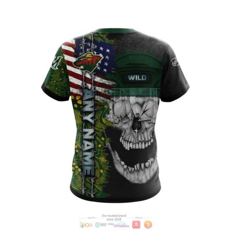 Personalized Minnesota Wild Skull Concept 3d shirt hoodie 1 2 3 4 5 6