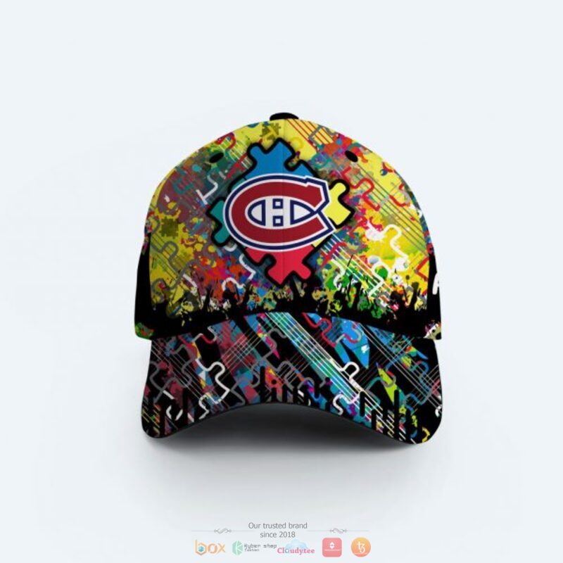 Personalized Montreal Canadiens Autism Awareness Concept Cap