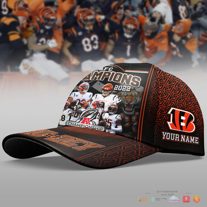 Personalized NFL Championship Cincinati Bengals AFC Champions 2022 Cap 2 Personalized NFL Championship Cincinati Bengals AFC Champions 2022 Cap 1