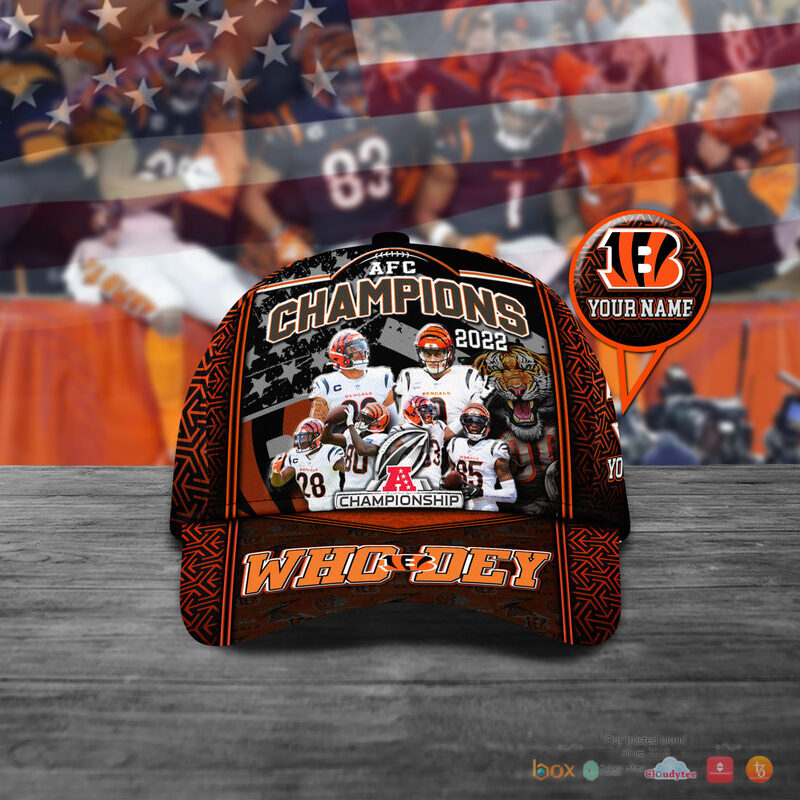 Personalized NFL Championship Cincinati Bengals AFC Champions 2022 Cap 4 Personalized NFL Championship Cincinati Bengals AFC Champions 2022 Cap 1 2 3