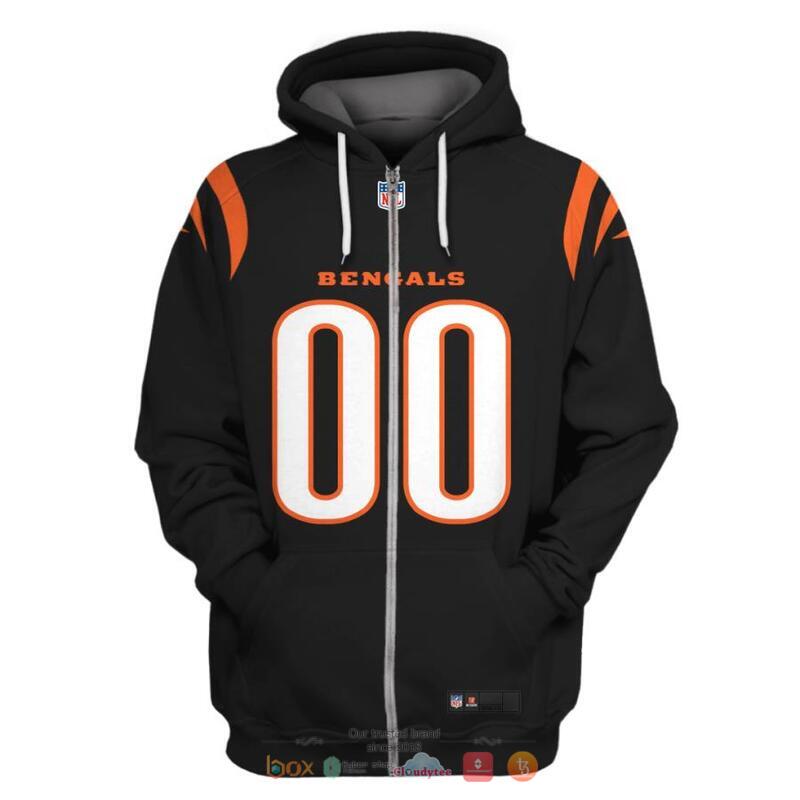 Personalized NFL Cincinnati Bengals Black 3d shirt, hoodie 2 Personalized NFL Cincinnati Bengals Black 3d shirt hoodie 1