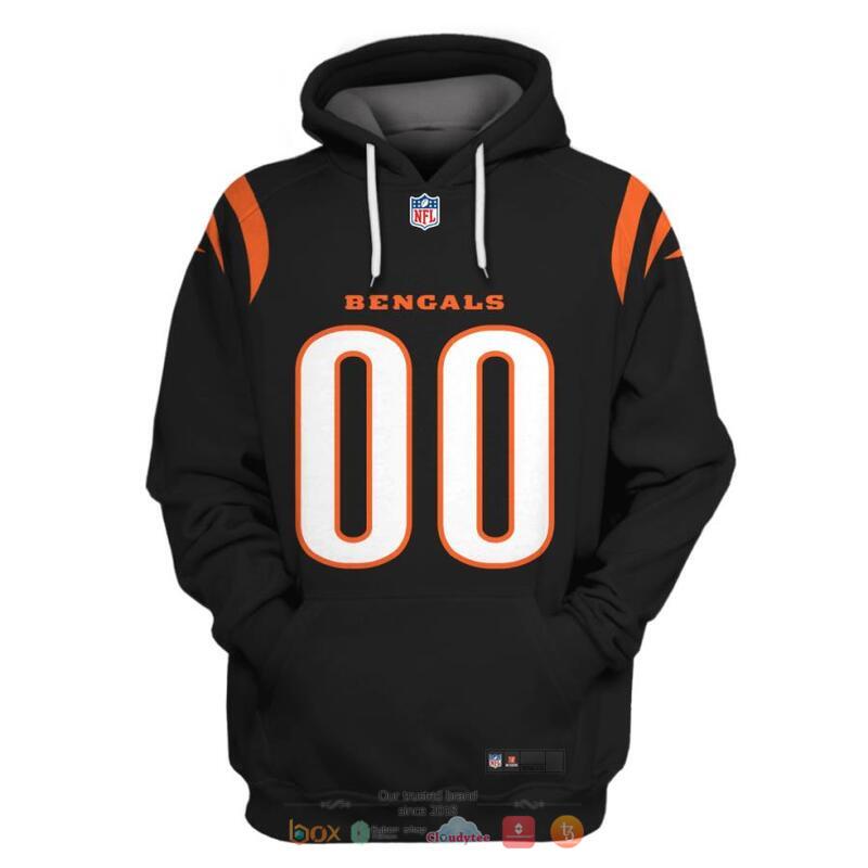 Personalized NFL Cincinnati Bengals Black 3d shirt, hoodie 3 Personalized NFL Cincinnati Bengals Black 3d shirt hoodie 1 2
