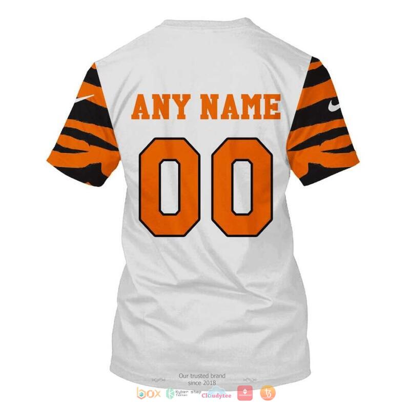 Personalized NFL Cincinnati Bengals Nike White Orange Stripe 3d shirt hoodie 1 2 3 4 5 6 7