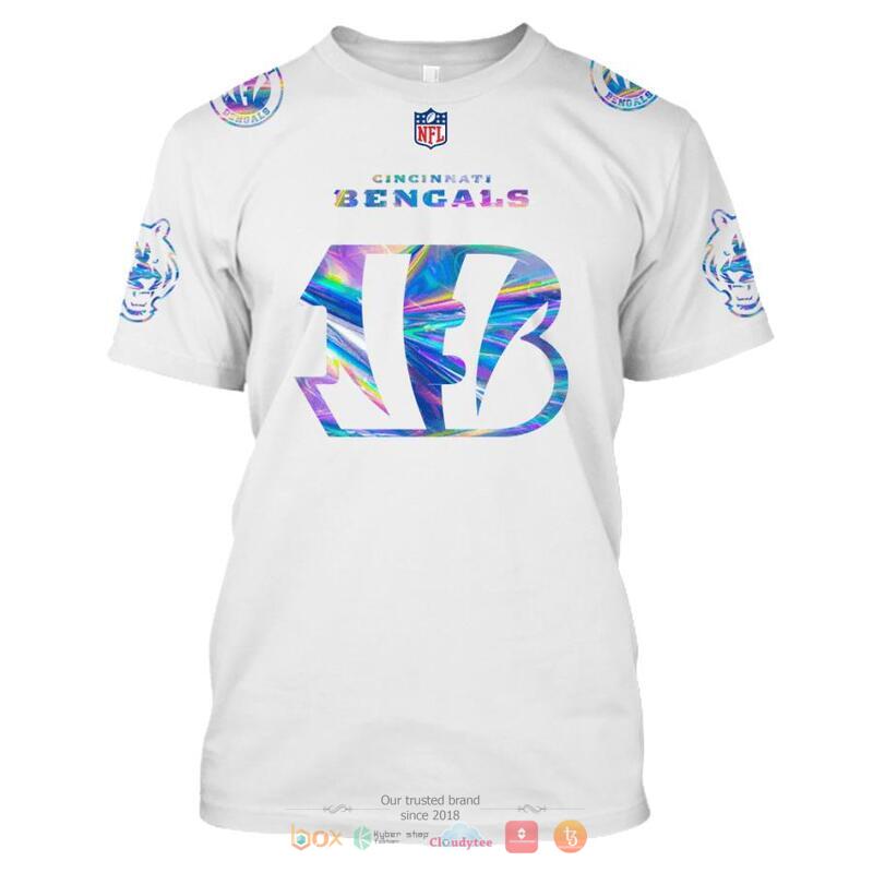 Personalized NFL Cincinnati Bengals White hologram 3d shirt, hoodie 7 Personalized NFL Cincinnati Bengals White hologram 3d shirt hoodie 1 2 3 4 5 6