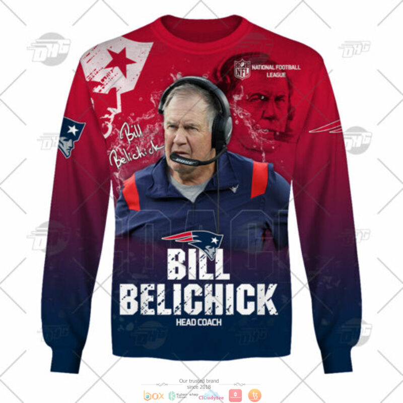 Personalized NFL Head Coach Bill Belichick New England Patriots jersey shirt, hoodie 4 Personalized NFL Head Coach Bill Belichick New England Patriots 3d shirt hoodie 1 2 3
