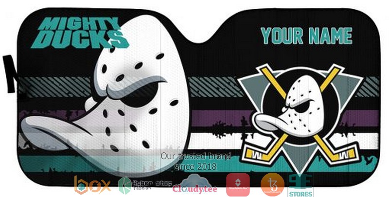 Personalized NHL Anaheim Ducks car sunshade 1