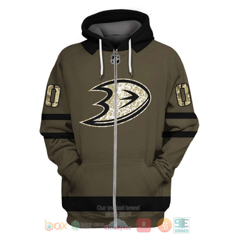 NHL Anaheim Ducks custom Personalized green camo 3D hoodie, shirt 2 Personalized NHL Anaheim Ducks custom green camo 3D shirt hoodie 1