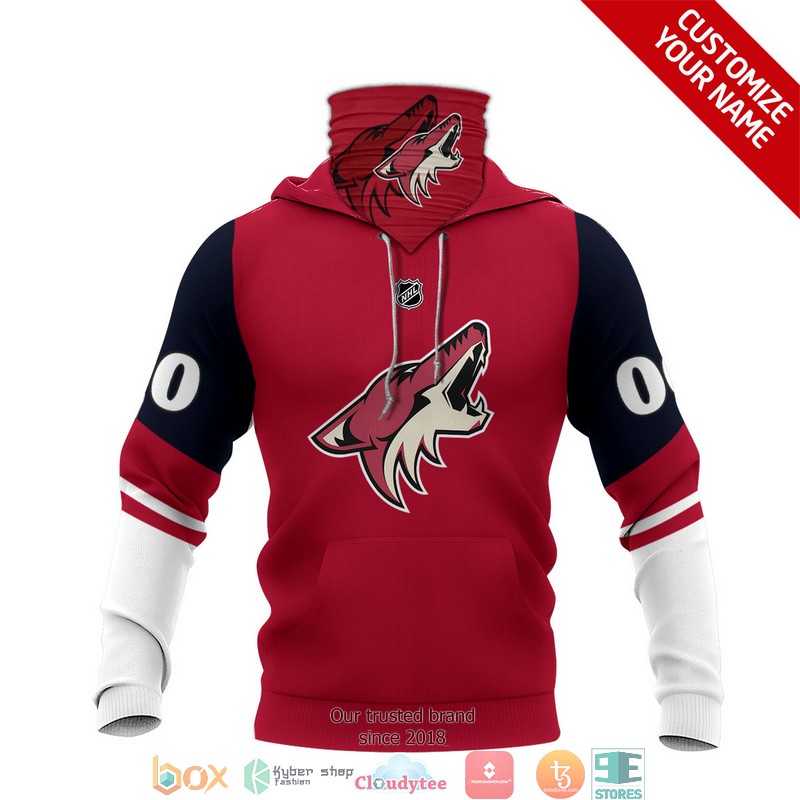 Personalized NHL Arizona Coyotes Red 3d hoodie mask 1