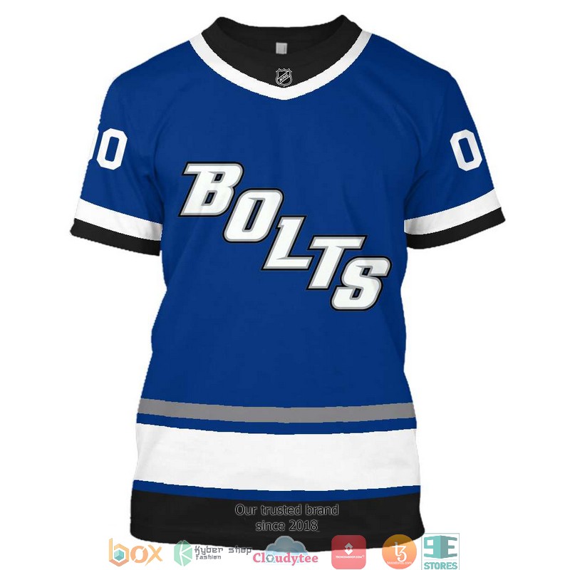 Personalized NHL Bolts Blue 3D Full Printing shirt hoodie 1 2 3 4 5 6