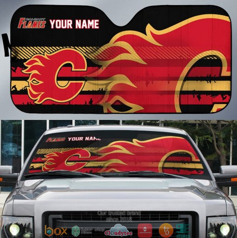 Personalized NHL Calgary Flames Car Sunshade