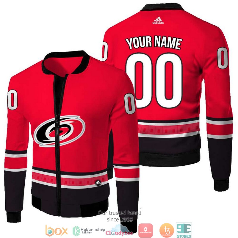 Personalized NHL Carolina Hurricanes 3D Full Printing bomber jacket 2 Personalized NHL Carolina Hurricanes 3D Full Printing bomber jacket 1