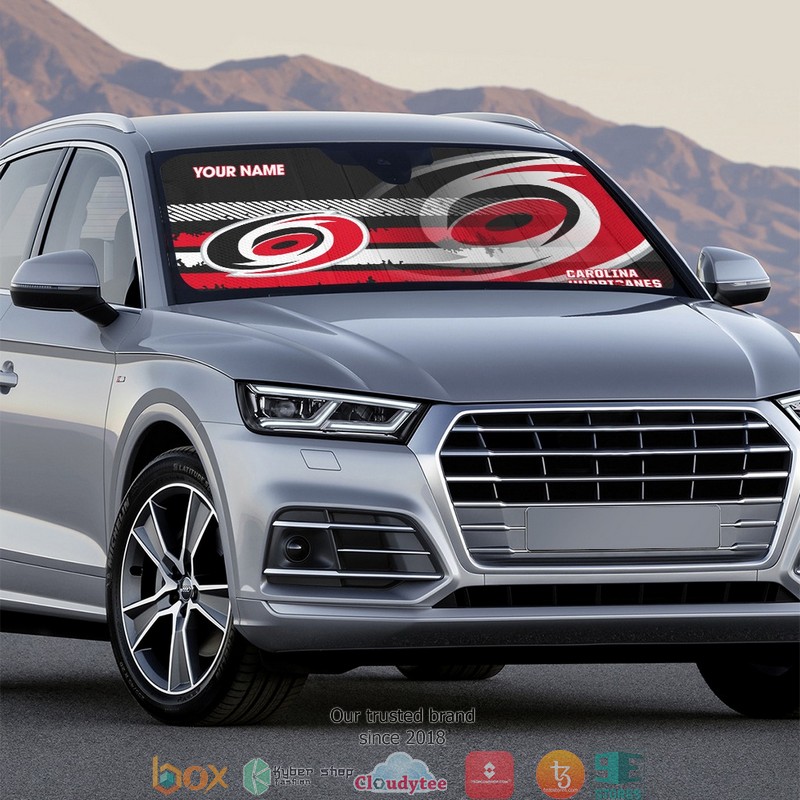 Personalized NHL Carolina Hurricanes Car Sunshade 3 Personalized NHL Carolina Hurricanes Car Sunshade 1 2
