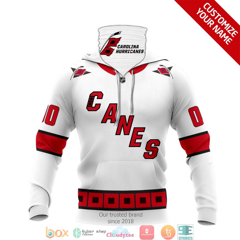 Personalized NHL Carolina Hurricanes White 3d hoodie mask 1
