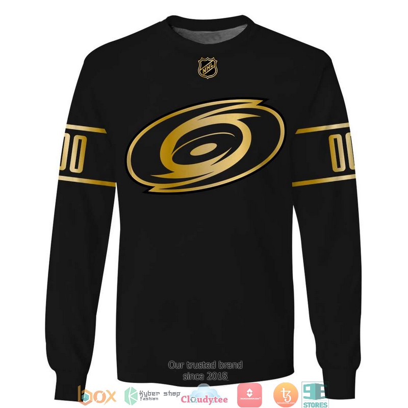 Personalized NHL Carolina Hurricanes black gold 3D Full Printing shirt, hoodie 4 Personalized NHL Carolina Hurricanes black gold 3D Full Printing shirt hoodie 1 2 3