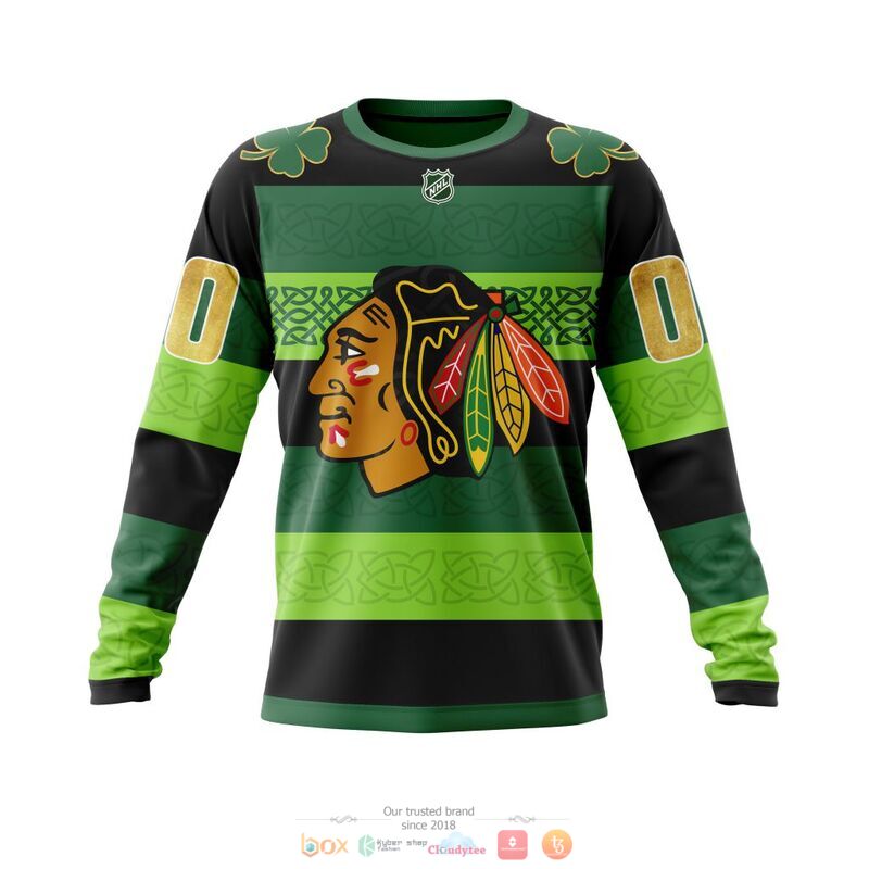 Personalized NHL Chicago BlackHawks St Patrick Days Concepts 3d shirt hoodie 1 2 3