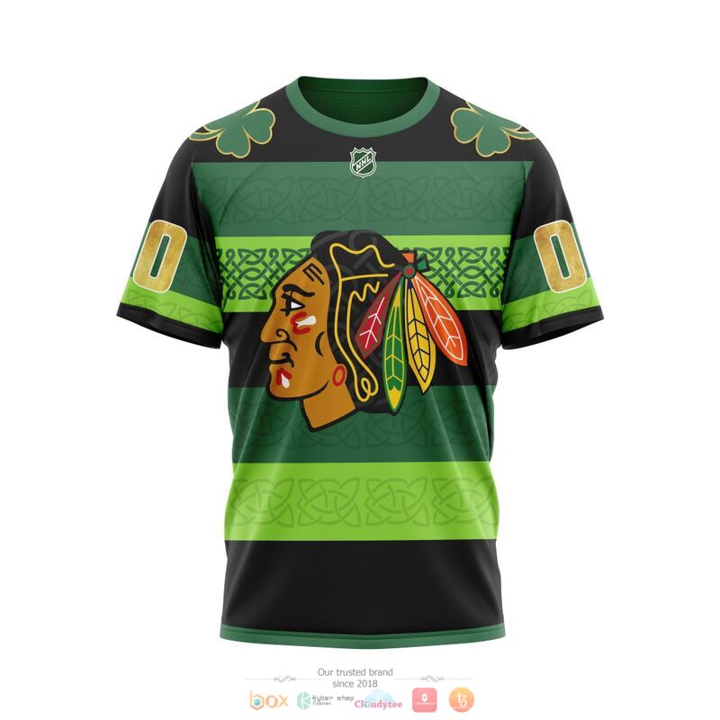 Personalized NHL Chicago BlackHawks St Patrick Days Concepts 3d shirt hoodie 1 2 3 4 5