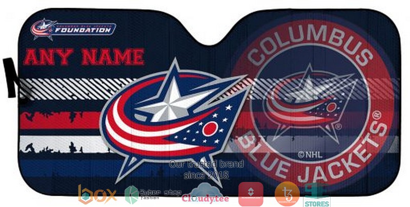 Personalized NHL Columbus Blue Jackets Car Sunshade 1