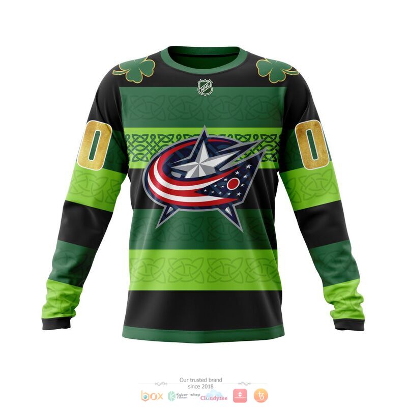 Personalized NHL Columbus Blue Jackets St Patrick Days Concepts 3d shirt hoodie 1 2 3