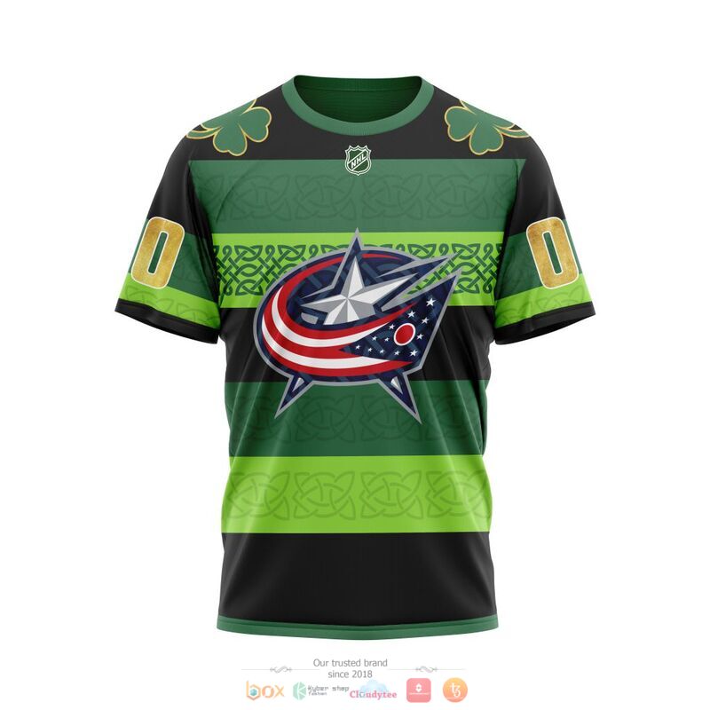Personalized NHL Columbus Blue Jackets St Patrick Days Concepts 3d shirt hoodie 1 2 3 4 5