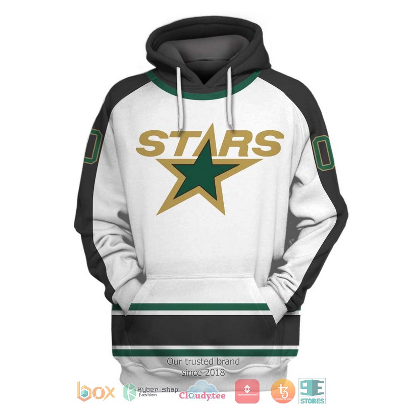 Personalized NHL Dallas Stars White 3D Full Printing shirt, hoodie 3 Personalized NHL Dallas Stars White 3D Full Printing shirt hoodie 1 2