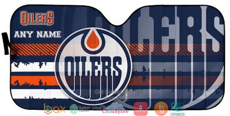 Personalized NHL Edmonton Oilers Car Sunshade 1