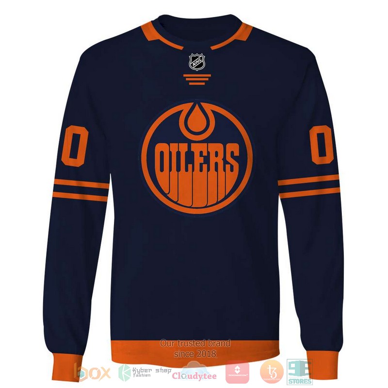 NHL Edmonton Oilers blue orange custom Personalized 3D hoodie, shirt 5 Personalized NHL Edmonton Oilers blue orange custom 3D shirt hoodie 1 2 3 4