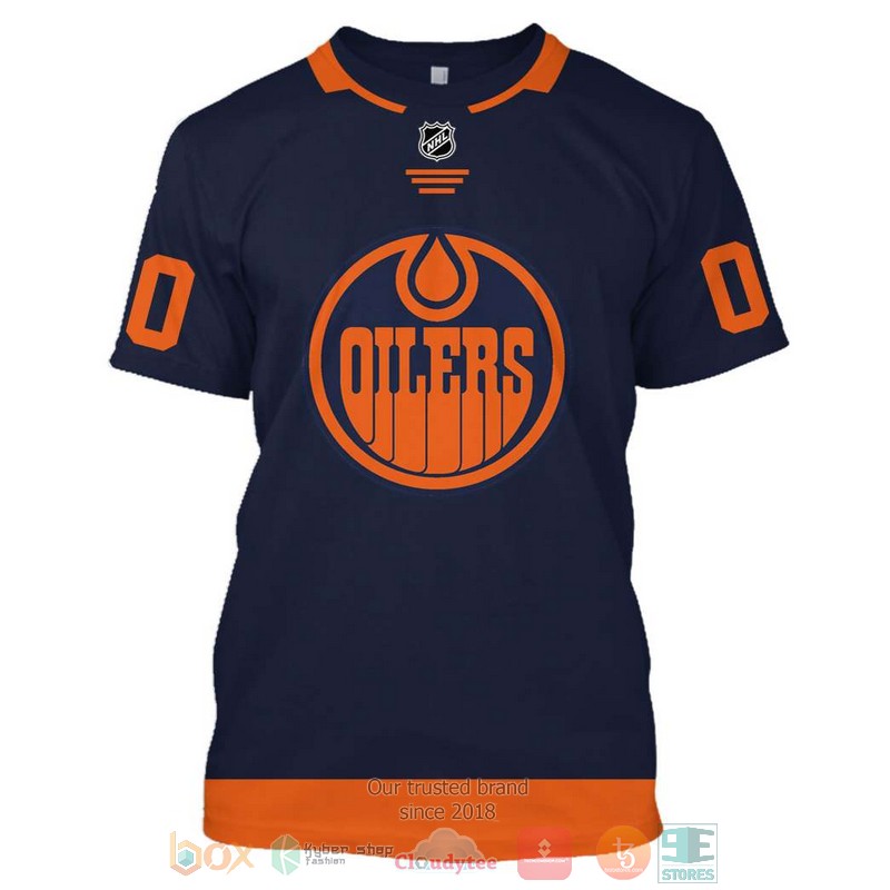 NHL Edmonton Oilers blue orange custom Personalized 3D hoodie, shirt 7 Personalized NHL Edmonton Oilers blue orange custom 3D shirt hoodie 1 2 3 4 5 6