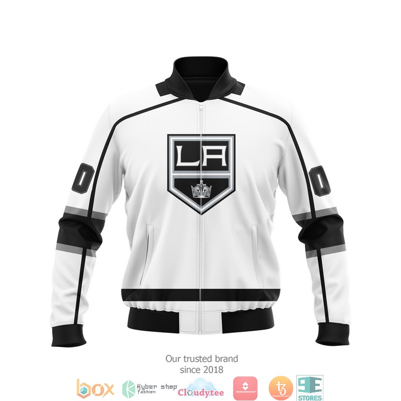 Personalized NHL Los Angeles Kings White 3D Full Printing bomber jacket 1 2