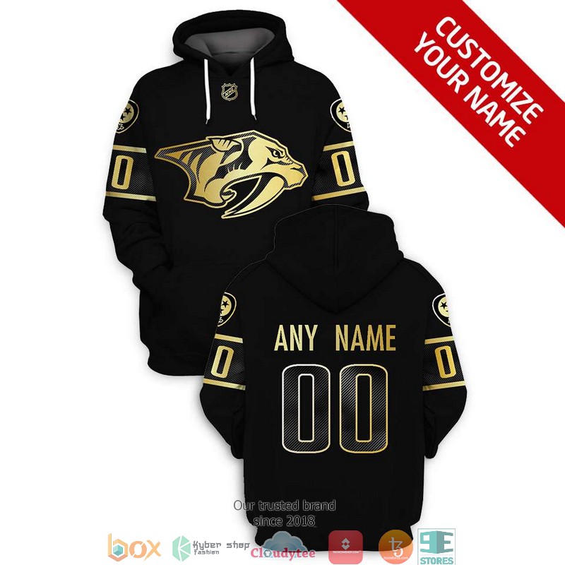 Personalized NHL Nashville Predators black 3D Full Printing shirt, hoodie 1 Personalized NHL Nashville Predators black 3D Full Printing shirt hoodie