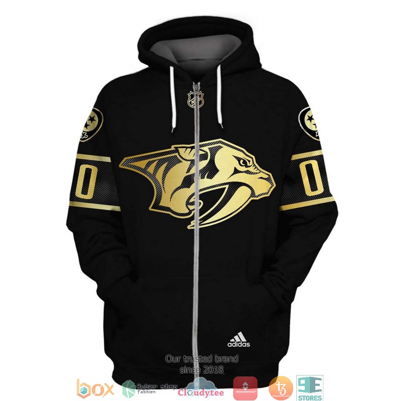 Personalized NHL Nashville Predators black 3D Full Printing shirt, hoodie 2 Personalized NHL Nashville Predators black 3D Full Printing shirt hoodie 1