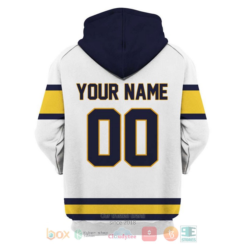 HOT NHL Nashville Predators Personalized custom white yellow 3D shirt, hoodie 4 Personalized NHL Nashville Predators custom white yellow 3D shirt hoodie 1 2 3