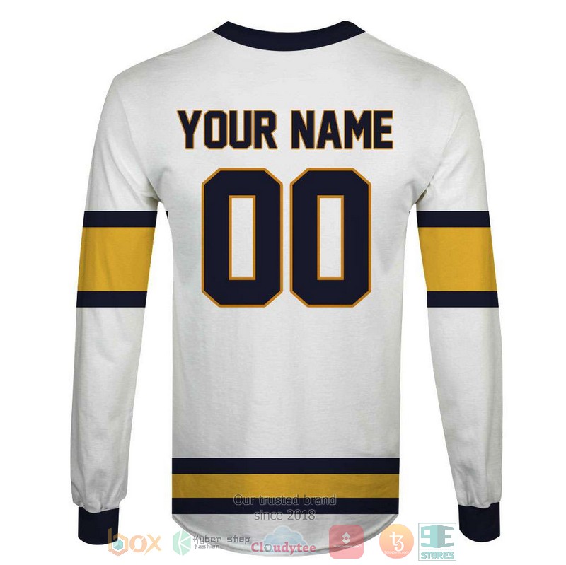 HOT NHL Nashville Predators Personalized custom white yellow 3D shirt, hoodie 6 Personalized NHL Nashville Predators custom white yellow 3D shirt hoodie 1 2 3 4 5