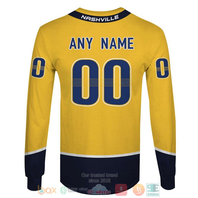 NHL Nashville Predators custom Personalized yellow 3D hoodie, shirt 6 Personalized NHL Nashville Predators custom yellow 3D shirt hoodie 1 2 3 4 5